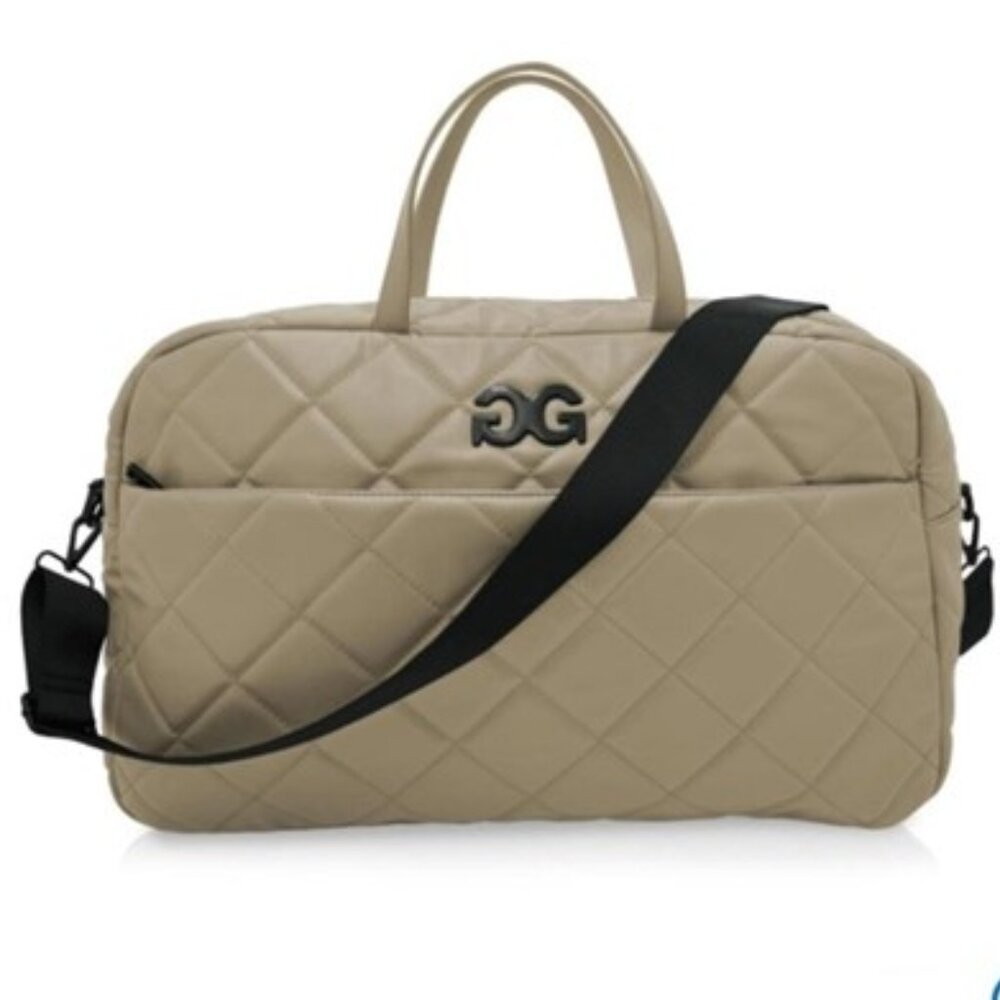 Gilda Paris Quilted Tan Travel Bag NWT